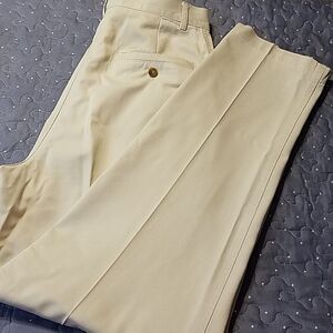Lands' End pleated tan pants size 10